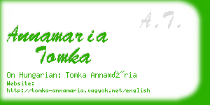 annamaria tomka business card